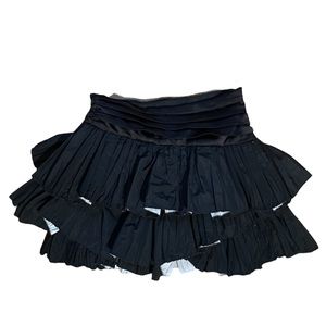 Zara black and white ruffle skirt